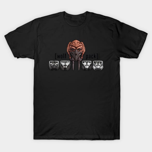 Wolf Pack With Plo Koon T-Shirt by Gloomlight